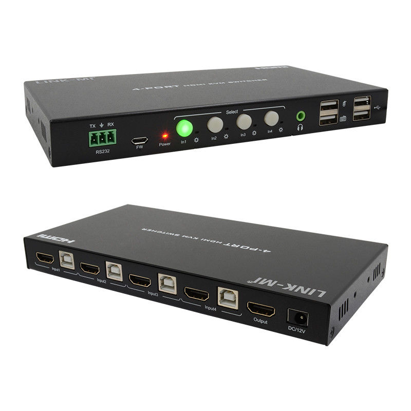 HDCP2.2 1.4 4K KVM Switch HDMI  YUV4:4:4 8Bit With Analog Audio Extraction