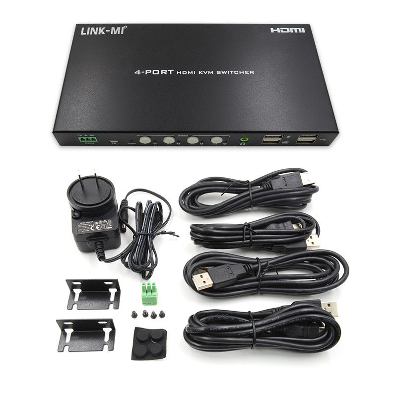 HDCP2.2 1.4 4K KVM Switch HDMI  YUV4:4:4 8Bit With Analog Audio Extraction