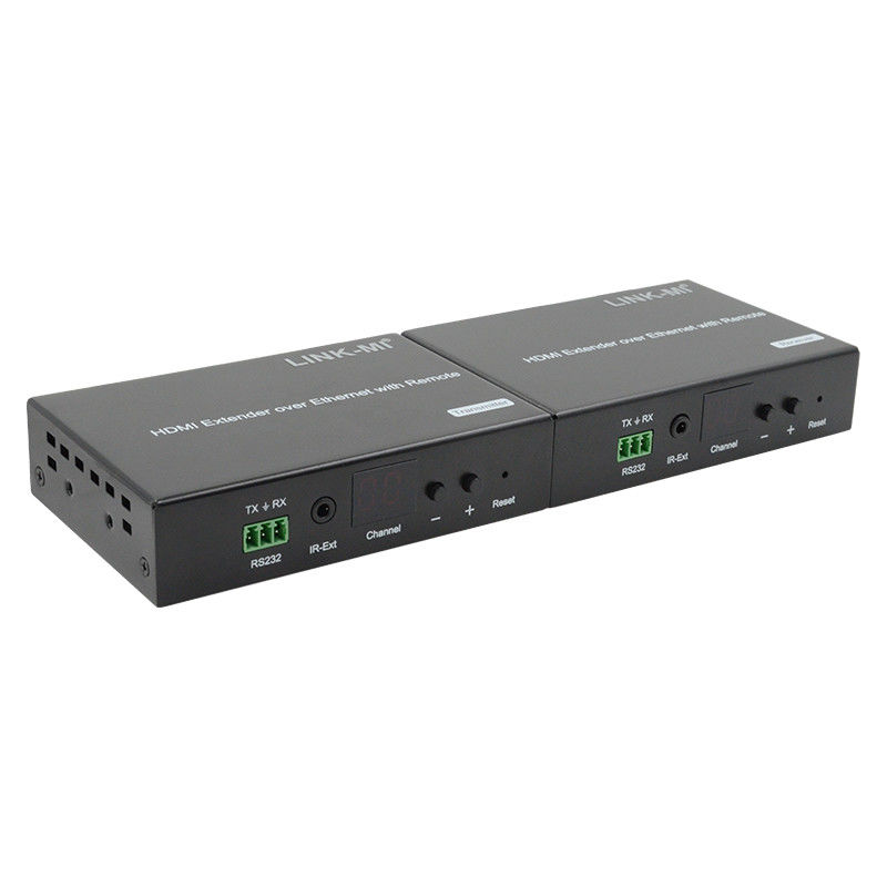 120M HDMI Extender Distribution Over IP Extender With LED Remote RS232 AV Over IP