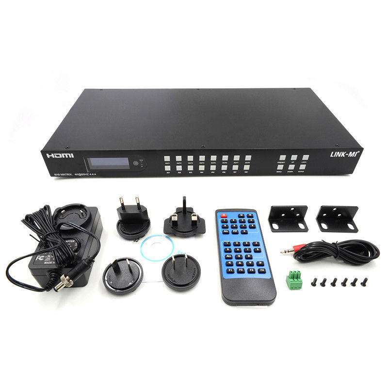 8x8 HDMI Matrix 4k Hdmi Switcher With Analog Audio Extraction Support 18Gbps HDR