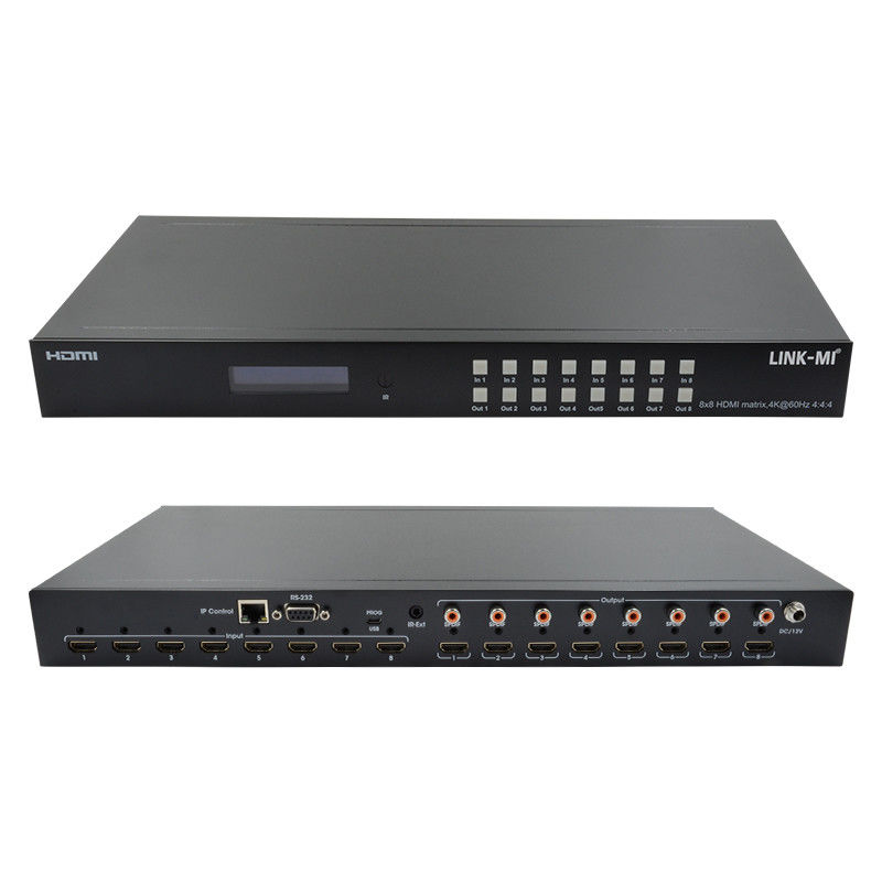 8x8 4K HDMI Modular Matrix Switcher With SPDIF Out IP Web GUI Control For 8 UHD Displays
