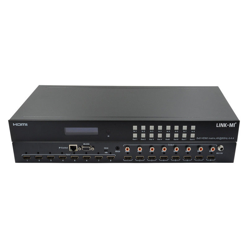 8x8 4K HDMI Modular Matrix Switcher With SPDIF Out IP Web GUI Control For 8 UHD Displays