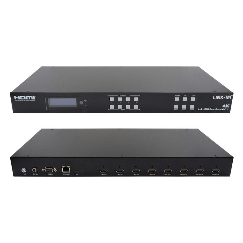 Seamless HDMI 4K Video Wall Splitter HDMI Matrix Switcher 2X2 4 In 4 Out
