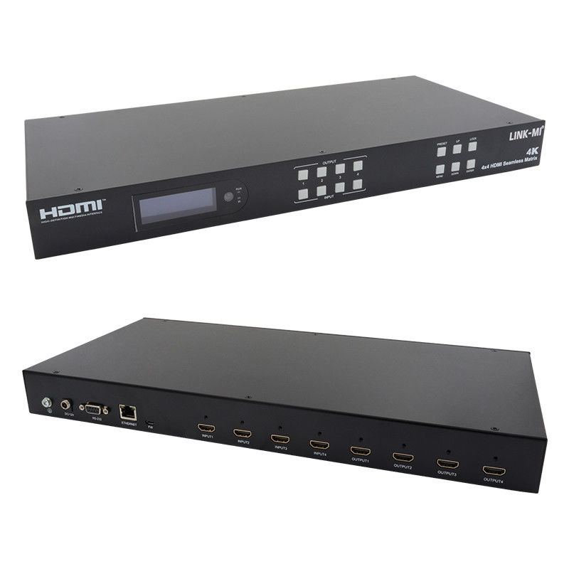Seamless HDMI 4K Video Wall Splitter HDMI Matrix Switcher 2X2 4 In 4 Out