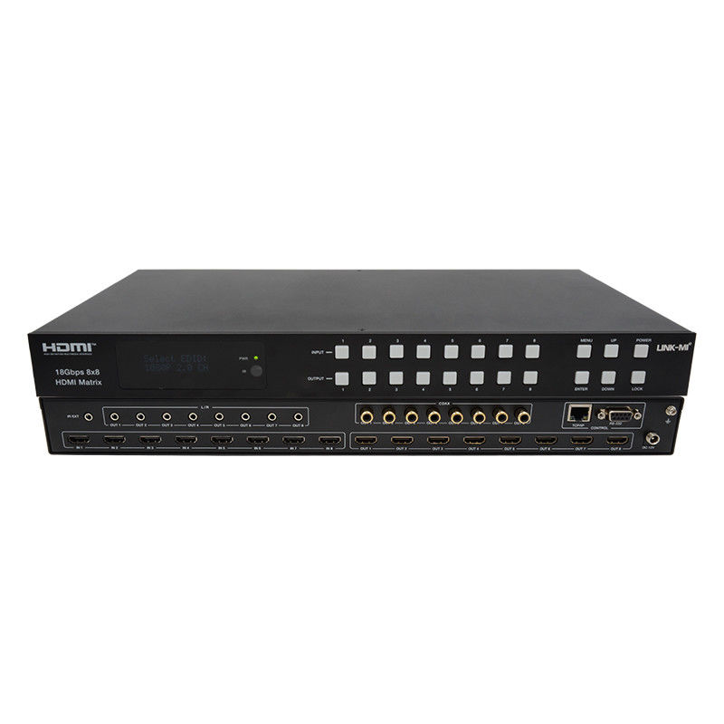 18Gbps 8x8 Matrix Switcher With ARC Function Support 4K2K 60Hz YUV 4:4:4