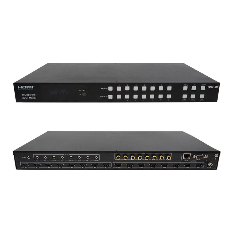 18Gbps 8x8 Matrix Switcher With ARC Function Support 4K2K 60Hz YUV 4:4:4