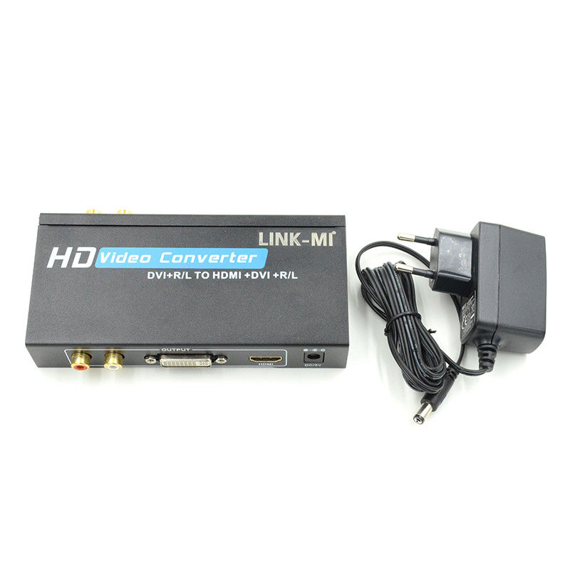 1080P DVI To HDMI Converter With Audio Support DVI Analog RCA Audio Input
