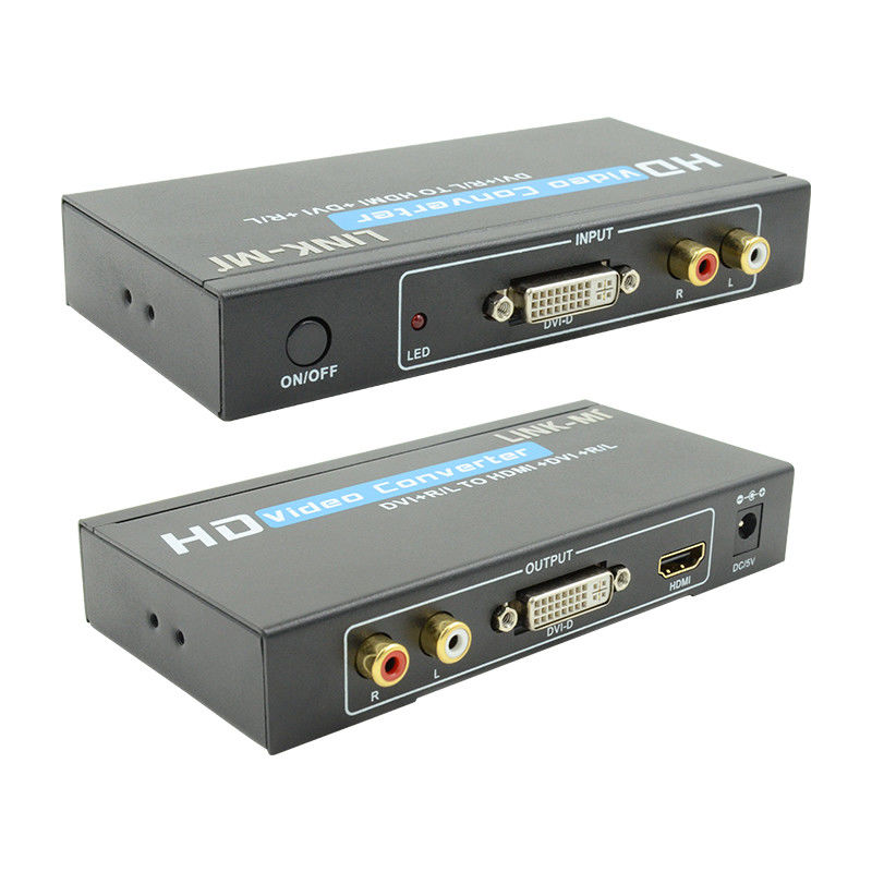 1080P DVI To HDMI Converter With Audio Support DVI Analog RCA Audio Input