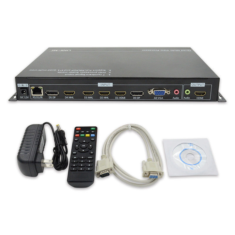 PIP POP HDMI Multi Viewer 4k 4x1 With IR Remote RS232 Control Center Control