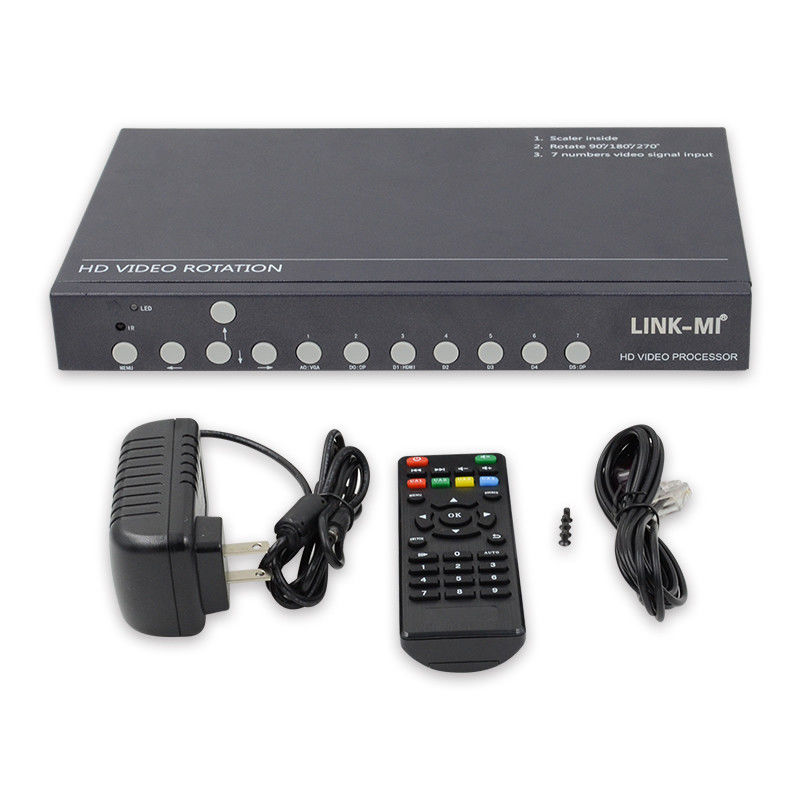 12V HDMI Video Wall Controller Video Rotator 90 180 270 Degree HD Video Upscaling Rotary Switch