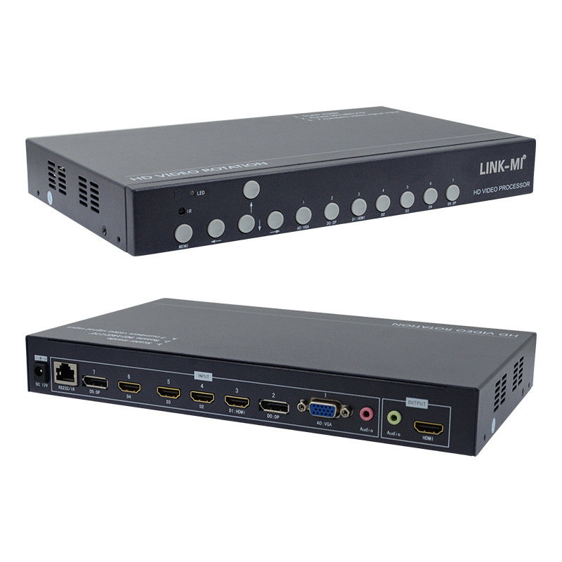 12V HDMI Video Wall Controller Video Rotator 90 180 270 Degree HD Video Upscaling Rotary Switch