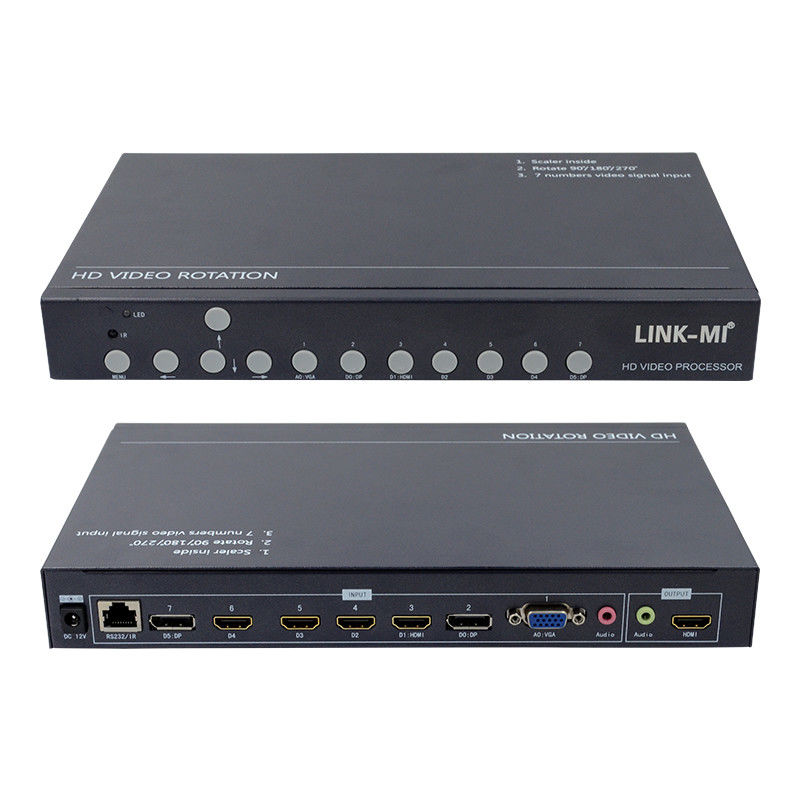 12V HDMI Video Wall Controller Video Rotator 90 180 270 Degree HD Video Upscaling Rotary Switch