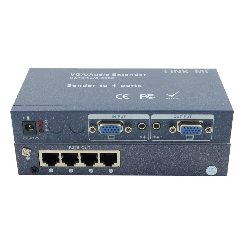 15pin 4 Port VGA Extender 1 To 4 VGA Splitter 4 Channels Video UTP Extender