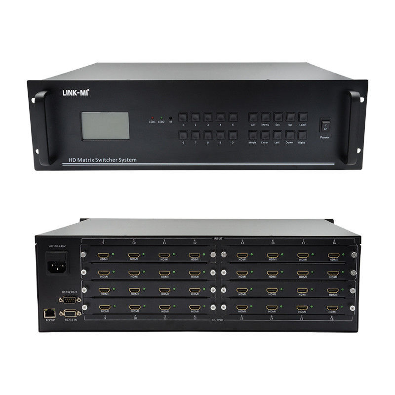 16 In 16 Out HDMI Matrix Switch 4K 16X16 Video Matrix Support VGA DVI SDI Signal Input