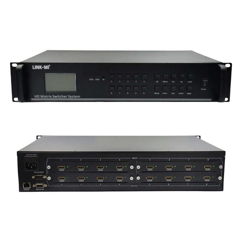 4K Video Audio Matrix 8X8 HDMI Matrix Switcher System RS232 TCP/IP Remote Control