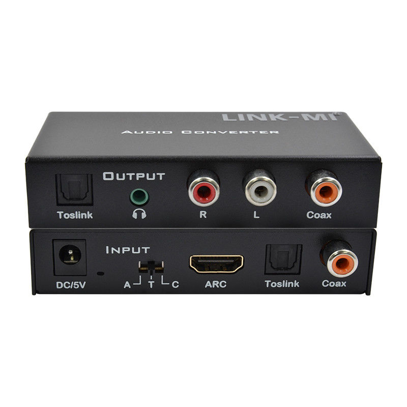 Dac Converter Digital Analog Audio Converter Support HDMI ARC Toslink Coax Digital Audio