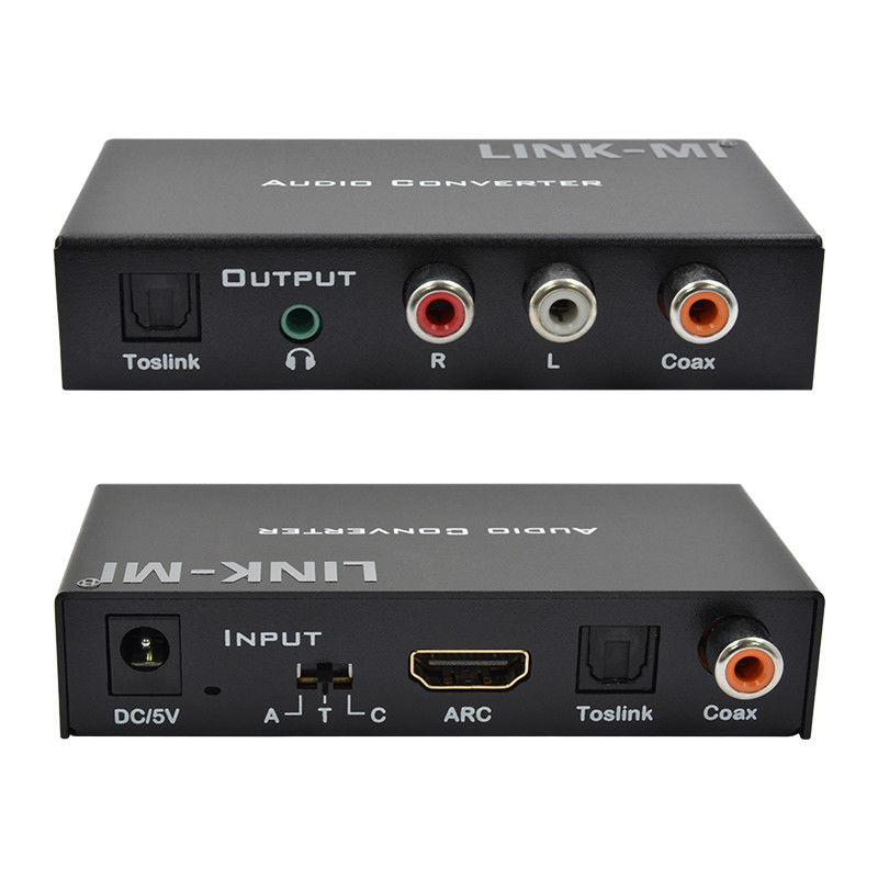 Dac Converter Digital Analog Audio Converter Support HDMI ARC Toslink Coax Digital Audio
