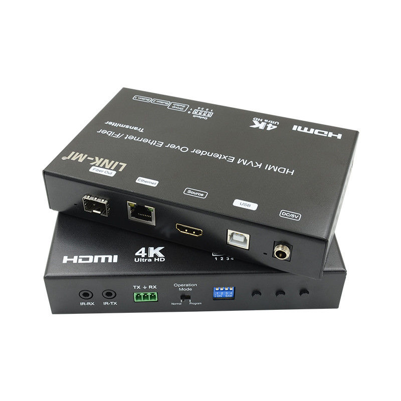 HDMI USB AV Over IP KVM Extender Over Fiber Support POE RS232 Unicast Multicast