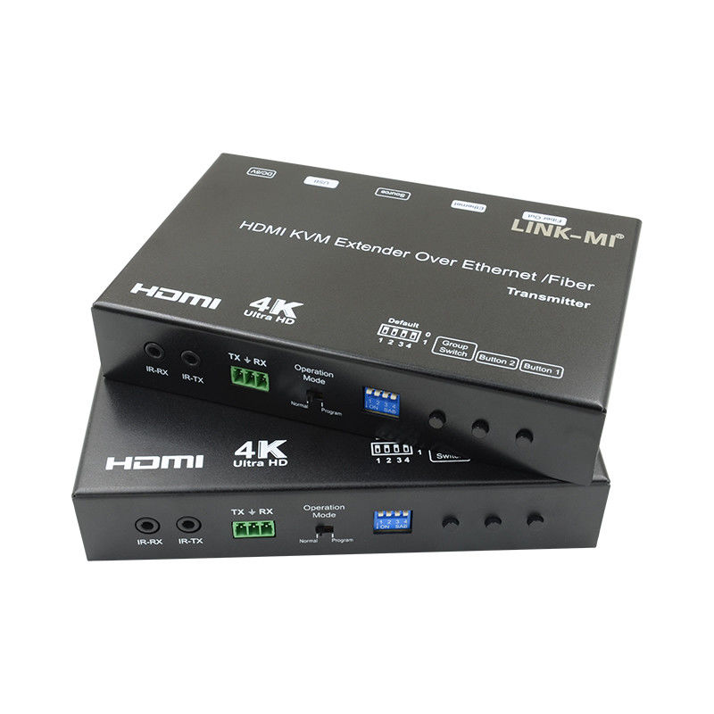 HDMI USB AV Over IP KVM Extender Over Fiber Support POE RS232 Unicast Multicast