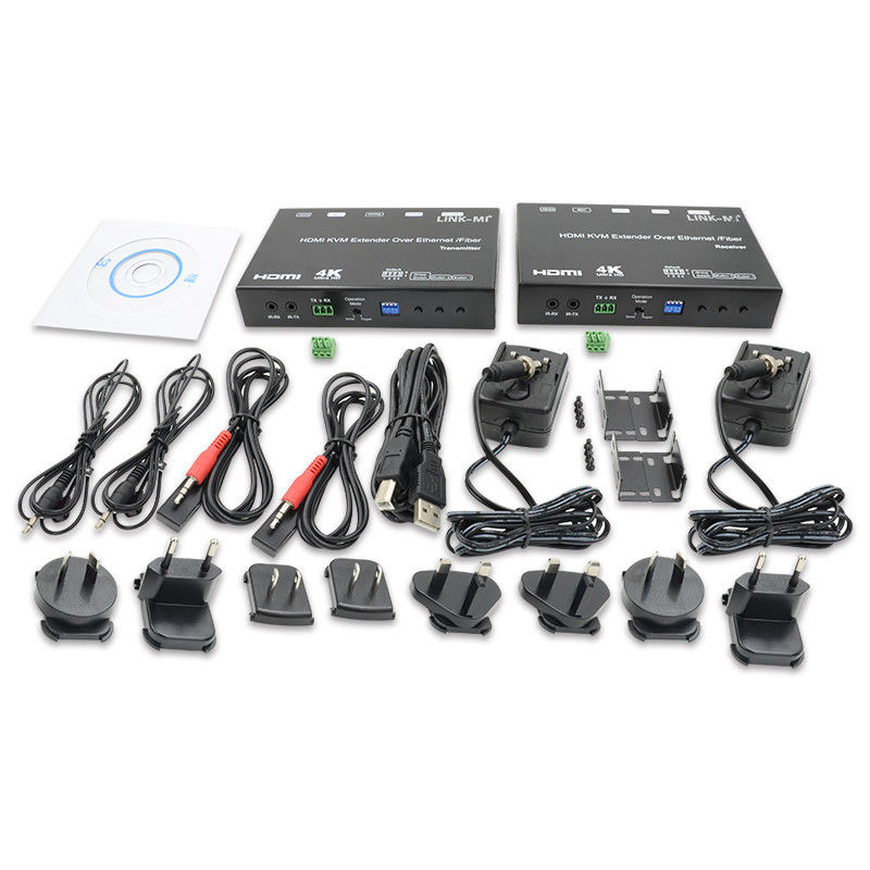 HDMI USB AV Over IP KVM Extender Over Fiber Support POE RS232 Unicast Multicast