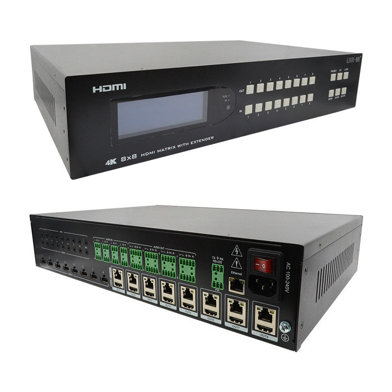8X8 HDMI Matrix Extender Up To 70m 8 HDMI Loop Out 4K60Hz HDMI Video Switch