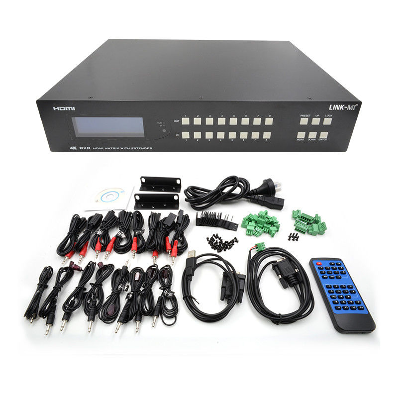 8X8 HDMI Matrix Extender Up To 70m 8 HDMI Loop Out 4K60Hz HDMI Video Switch