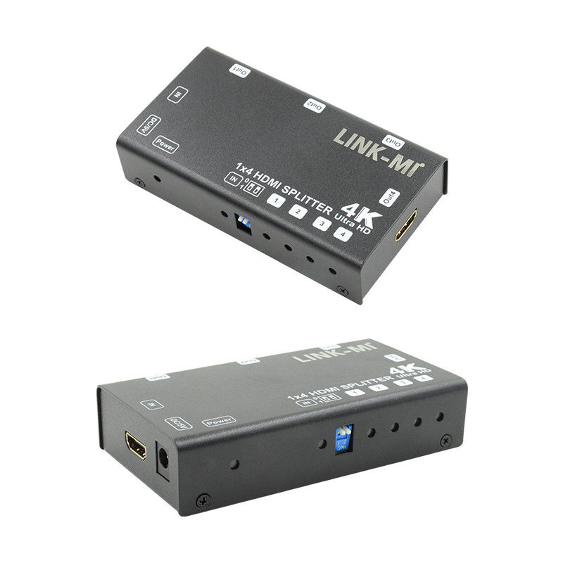1X4 Video Splitter HDMI 4k 60Hz AV Splitter Support 3D EDID For 4 Ultra HD TVs