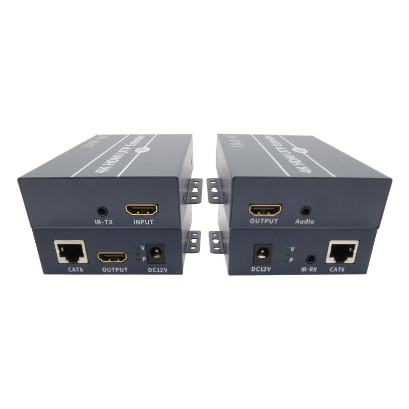 120m 4K HDMI Extender Over Cat6 Cat6e Cable With HDMI Loop Out IR Control