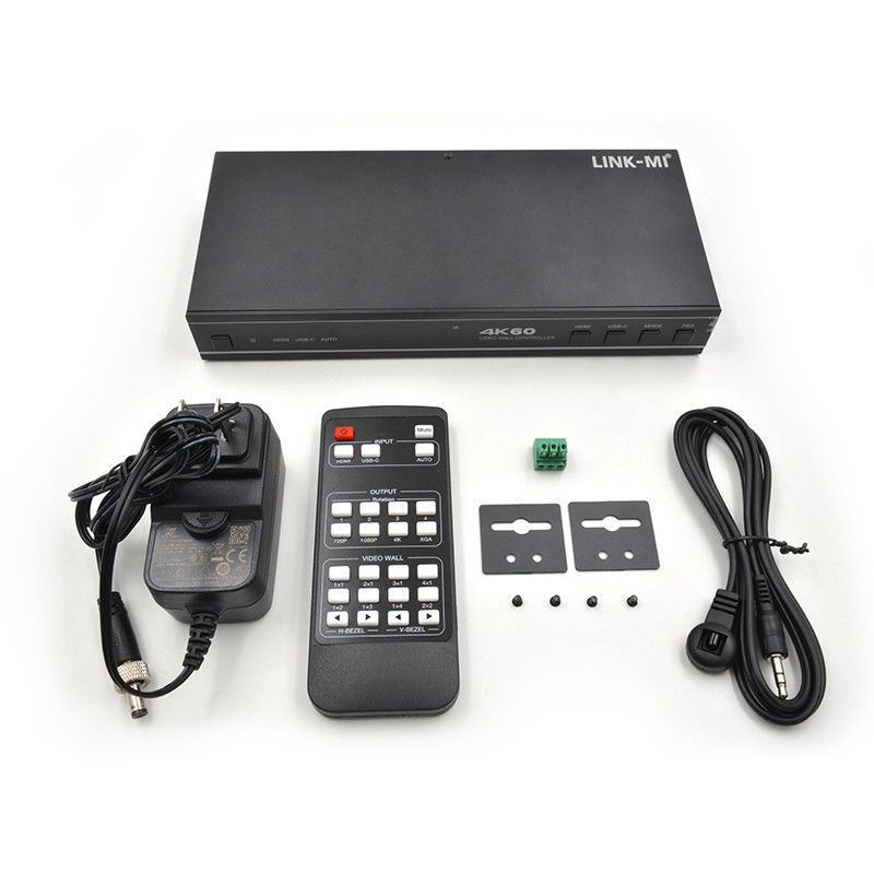 User-Friendly 1X4 HDMI Video Wall Controller with USB-C Input Audio and RS232 Support