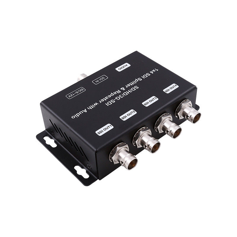 HD/SD-SDI 1 to 4 Distribution Amplifier Repeater with Audio 75 ohms Output Impedance
