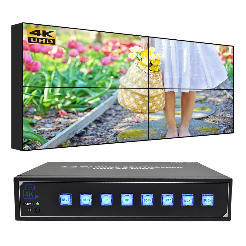 4K Video Wall Controller For Max 4 TVs USB HDMI Video Wall Controller 2x2