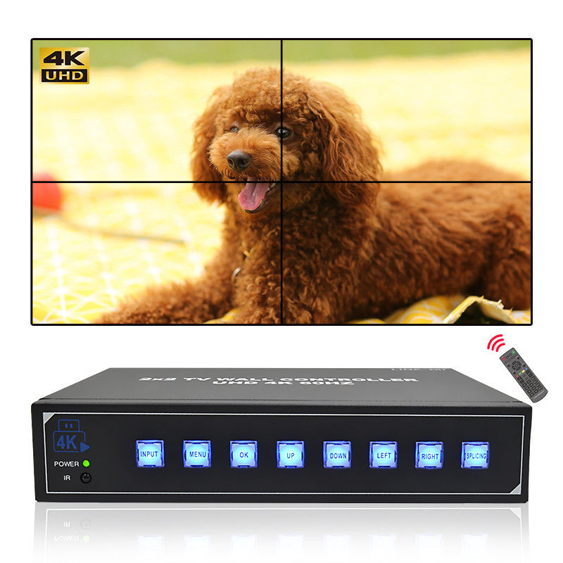 2x2 4K HDMI Video Wall Controller with 180° Rotation Support 1x4 1x3 1x2 2x1 3x1 4x1 4K60 TV Wall Controller